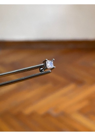 316 L Cerrahi Çelik Dudak Piercing Kıkırdak Helix Tragus Conch Zirkon Taşlı Figürlü Piercing Altın