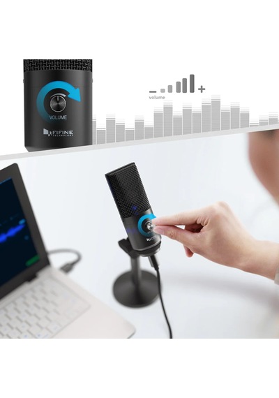 Fifine K670b Usb Siyah Yayinci - Podcast Mikrofonu