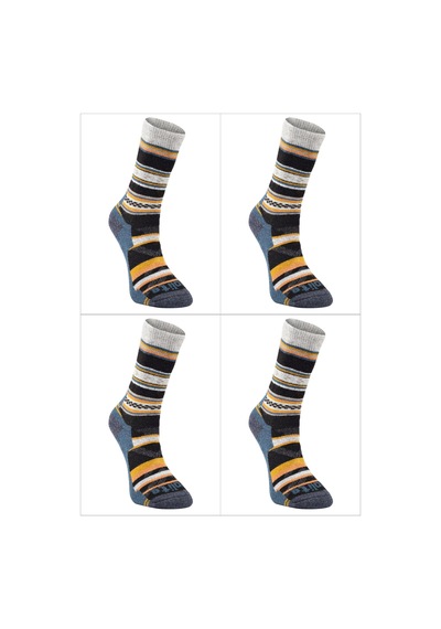 Evolite Nord Merino Çorap-turuncu 4'lü Set Turuncu
