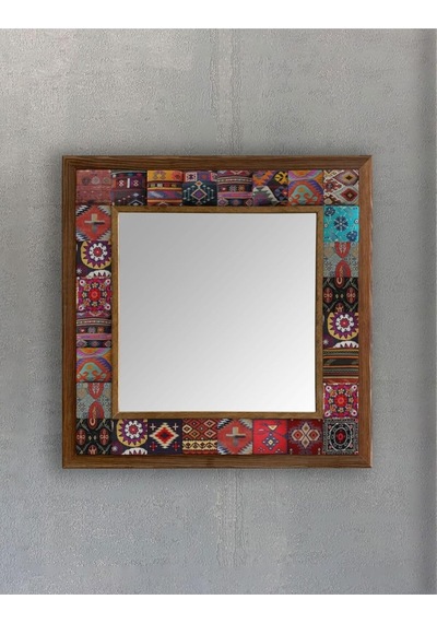 Oscar Stone Decor Masif Çerçeveli Mozaik Taş Ayna 43 Cm X 43 Cm Ayn4040-022 Diğer