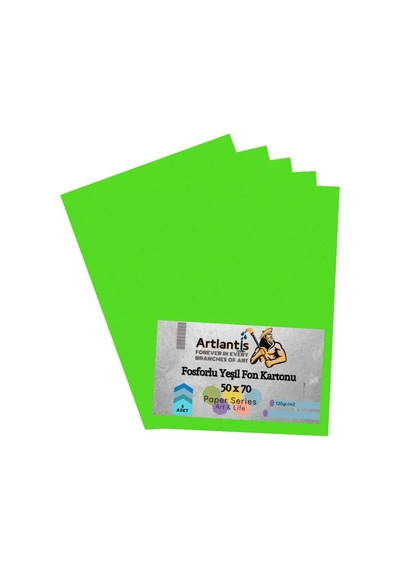 Fon Kartonu Fosforlu Renkler 50X70 5 Adet Artlantis Fosforlu Fon