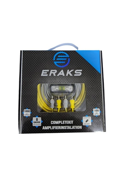 8awg Amfi Kablo Seti Montaj Kablo Seti 1000w 8 Gauge 100a Anl Sigortalı Rca Bağlantılı