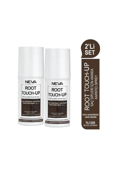 Neva Root Touch-up 2'li Set Koyu Kahve Saç Dipleri İçin Anında Kapatıcı Sprey 75ml