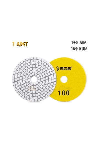 Sgs Elmas Polisaj Pedi Mermer-granit-fayans - Islak - 100 Kum - 1 Adet