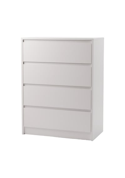 Nolm 4 Çekmeceli Şifonyer G:76 D:40 Y:100 Cm / Beyaz
