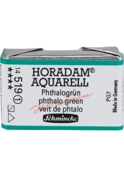Schmincke : Horadam Aquarell Artist Sulu Boya : Tam Tablet : Seri 1 519 Phthalo Green