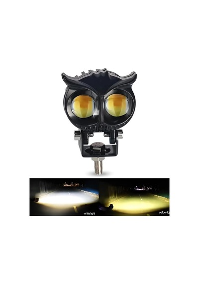 Baykuş Sis Farı Beyaz-sarı Çift Renk Ip67 Flash Animasyonlu Off Road 4x4 Suv Atv Tekne Scooter Far 1 Ad.