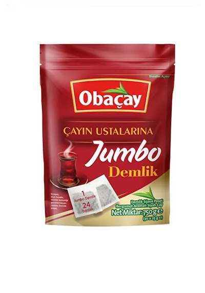 Obaçay Jumbo Demlik Poşet Çay 30 X 25 G. 1 Paket