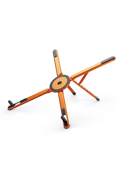Alüminyum Katlanabilir Laptop Standı Ayarlanabilir Notebook Tablet Yükseltici 10-17.3 Inç Uyumlu Turuncu
