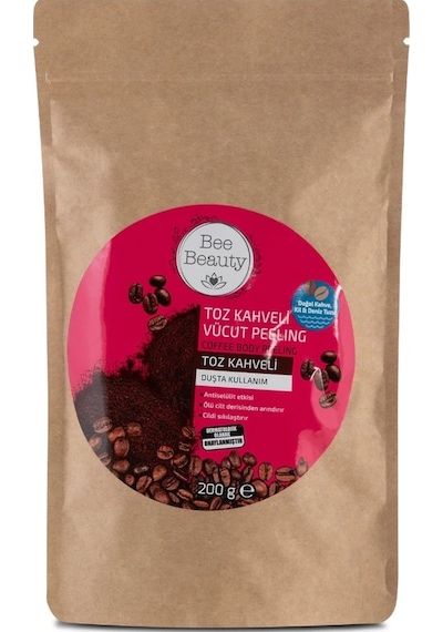 Bee Beauty Toz Kahveli Vücut Peelingi 200 G