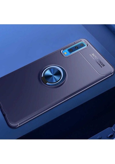 Samsung Uyumlu Galaxy A7 2018 Kılıf Zore Ravel Silikon Kapak Mavi