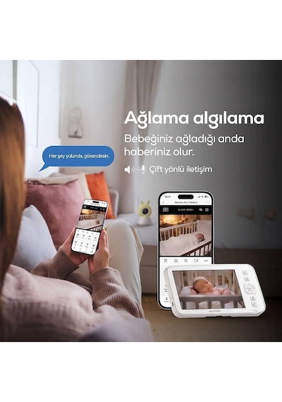 Ntl-bc-04wbm Monitörlü Bebek Kamerası, Ebeveyn Ekranlı Ve Ninni Özellikli Bebek Kamerası