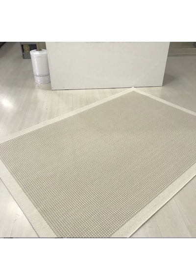 Elvey Home Jüt Sisal S9327 Bej Kaymaz Taban Hasır Dokuma Yıkanabilir Yolluk Salon Koridor Mutfak Halısı