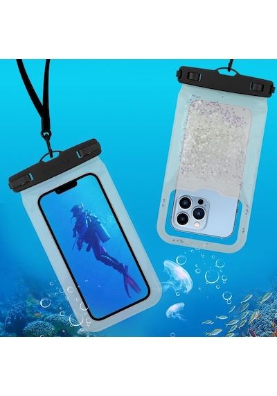 Yüksek Kalite Tüm Telefonlara Uyumlu Yağmur Su Geçirmez Waterproof Deniz Havuz Altı Geçirmez Kılıf Beyaz
