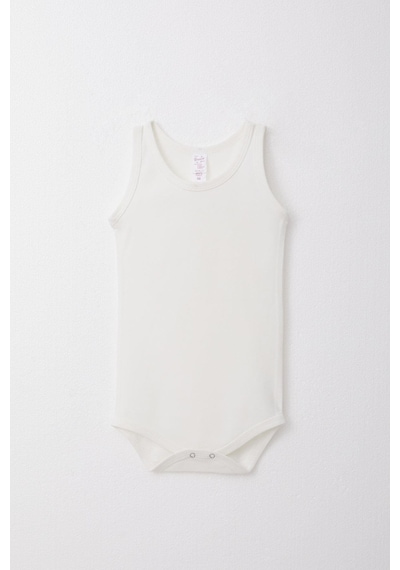 Breeze Kız Bebek Çıtçıtlı Atlet Zıbın Body 9 Ay-3 Yaş, Ekru Ekru