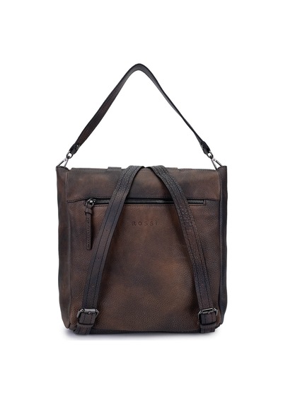 Bruno Shoes Bruno Rossi Bag Erkek Hakiki Deri Taupe Sırt Çantası 1048 332 Erk Canta Sk24-25 Nero/tamp Siyah
