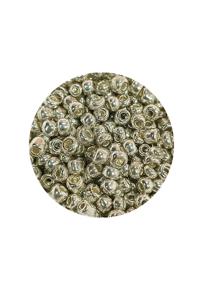 Dökme Cam Kum Boncuk 8/0 3 Mm - 60 Gram - Parlak Gümüş - Bnc188