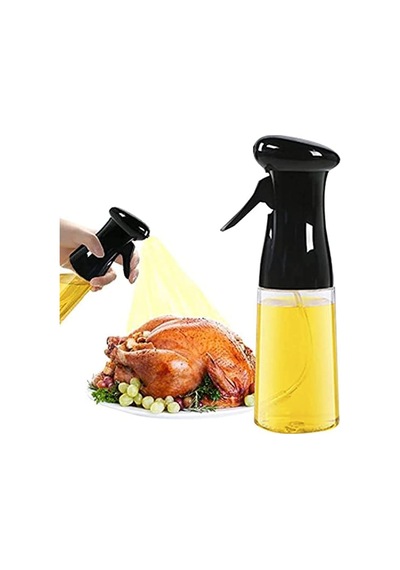 Cam Sprey Yağdanlık Airfryer Için Yağdanlık, Püskürtmeli Sprey Cam Şişe Zeytinyağı Püskürtücü Siyah Diğer