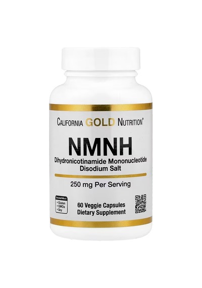 California Gold Nutrition Nmnh Brain & Cognitive Dihydronicotinamide Mononucleotide 250 Mg 60 Veggie Caps