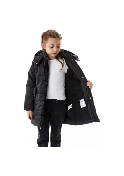 Benitto Kids Kız Çocuk Kapüşonlu Kışlık Şişme Mont 51352 Siyah