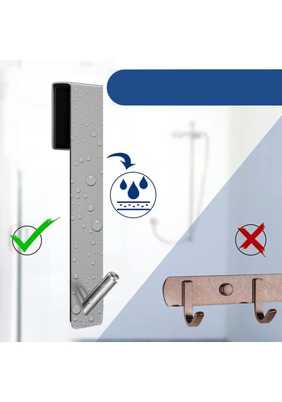 Metal Banyo Duşakabin İçin Dikey Askılık-al4836 1 Adet Siyah