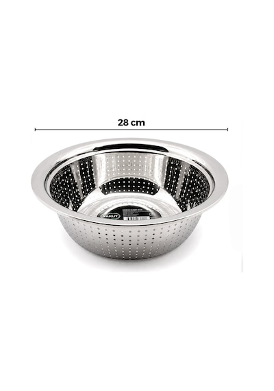 28cm Kulpsuz Paslanmaz Metal Sepet Süzgeç 5570 Çok renkli