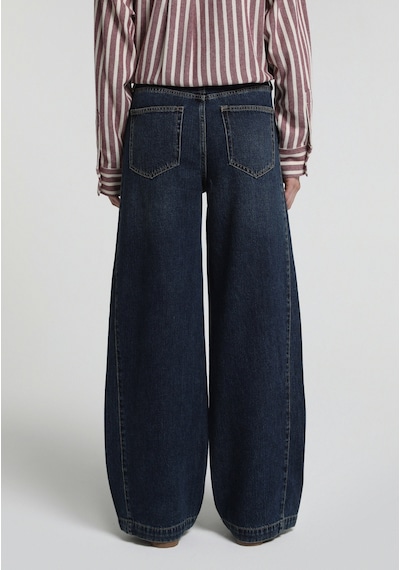Colin's Colins Baggy Wide Leg Fit Kadın Dark İndigo Denim Jean Pantolon Cl1082769 Q1.v1 Dn08679