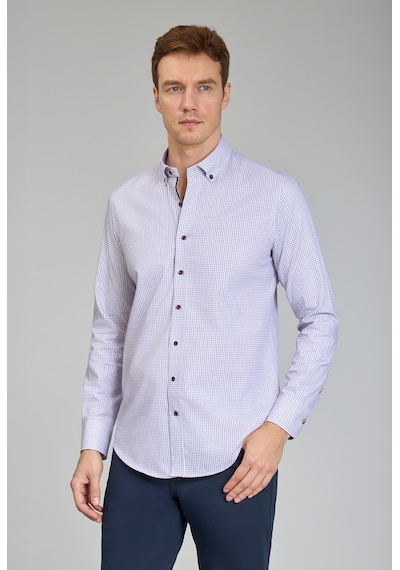 Bisse Modern Fit Paşa Yaka Düğmeli Bordo Spor Erkek Gömlek Gmkra0122300200 D25 Bordo