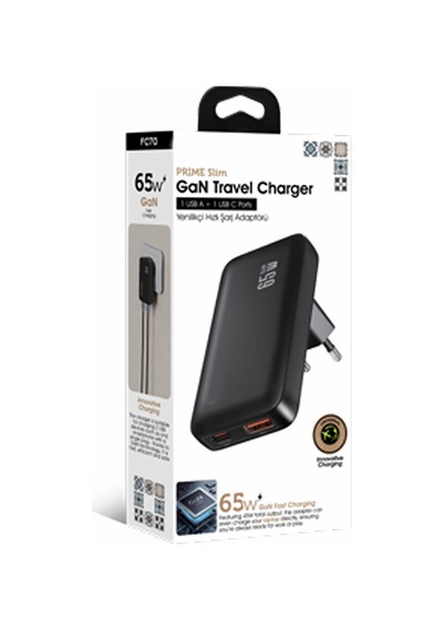 65w Gan Pd Hızlı Şarj Adaptörü 1xusb 1xtype-c Yenilikçi H