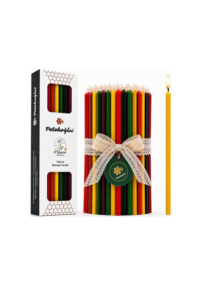 5 Renk Balmumu Mum Beeswax Candle 40 Adet 20 Cm İnce Uzun Dilek Ve Doğum Günü Mumu Doğal El Y 5 Renk Birlikte
