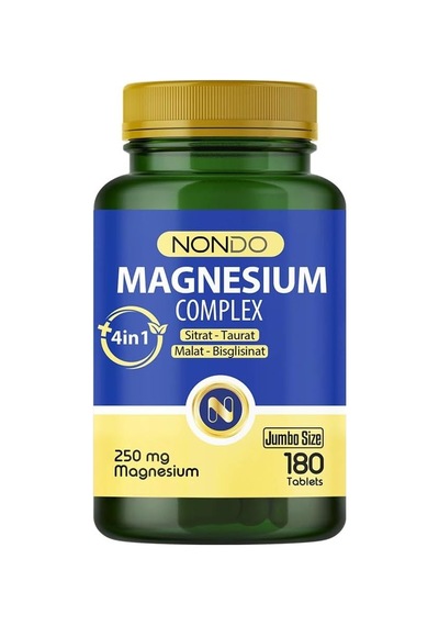 Magnezyum Kompleks 60 Tablet 250 Mg 4 Form, Sitrat, Taurat, Malat, Bisglisinat, B6 Vitamini