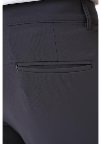 Efor Slim Fit Yan Cepli Düz Esnek Casual Koyu Füme Pantolon P 1144 Füme