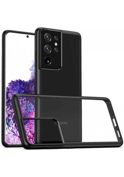 Galaxy Uyumlu S21 Ultra İnce Kılıf Şeffaf Kamera Korumalı