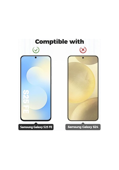 Teknomoda Samsung Galaxy Uyumlu S25 Fe Kılıf Boyun Omuz Askılı İpli Anti Şok Korumalı Şeffaf Silikon Siyah İpli Renksiz/şeffaf