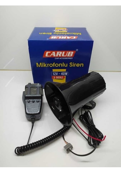 Oto Siren Mikrofonlu Megafon 12 Volt Polis Sireni Dadat