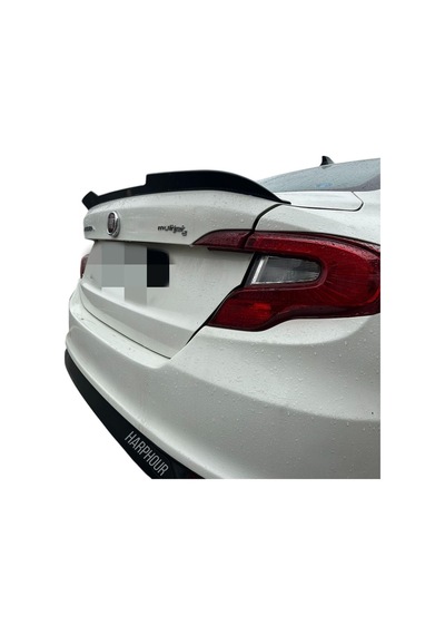 Fiat Egea Sedan Uyumlu İthal Bagaj Üstü Yarasa Spoiler Parlak Siyah Abs Plastik Pianoblack Spoyler