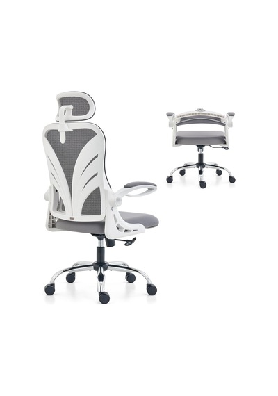 Holludle Katlanabilir Sırtlıklı Ergonomik Ofis Koltuğu, 2d Baş Destekli, File Bel Desteği Yönetici Koltukları Beyaz Holludle Katlanabilir Sırtlıklı Ergonomik Ofis Koltuğu, 2d Baş Destekli, File Bel Desteği Yönetici Koltukları Beyaz