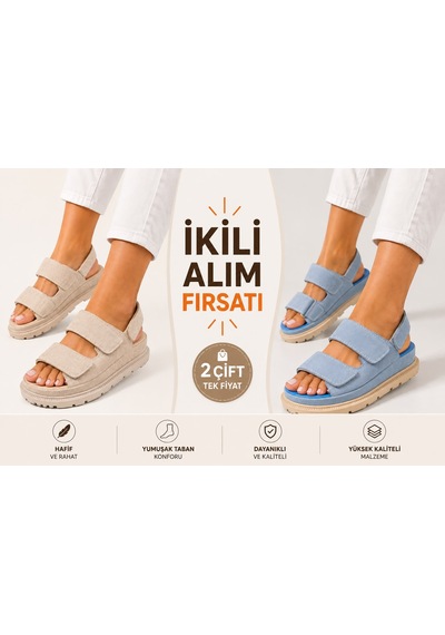 Papucumun Dünyası Kadın Yüksek Taban 4cm Çift Bantlı Rahat Şık Konforlu Sandalet Çok Renkli3 Papucumun Dünyası Kadın Yüksek Taban 4cm Çift Bantlı Rahat Şık Konforlu Sandalet Çok Renkli3