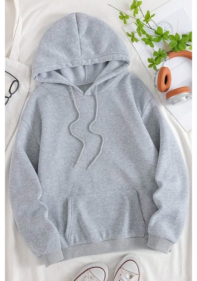Uyguntarz Unisex Sunset Baskılı Sweatshirt Gri