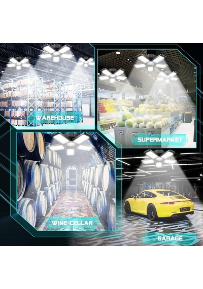 Led Garaj Işığı - 160w 16000lm 6500k Led Garaj Tavan Işıkları, Vidalı Mağaza Aydınlatması Tavan Arası, Bodru Diğer