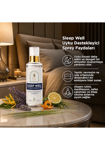 Sleep Well Aromaterapi Seti Roll-On 10 ML ve Yastık & Oda Spreyi 100 ML