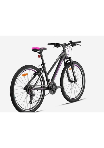 Kron Xc 75 Lady 26" Jant 14 Kadro 21 Vites V Fren Bayan Dağ Bisikleti Mat Siyah Mor Bej Siyah-mor