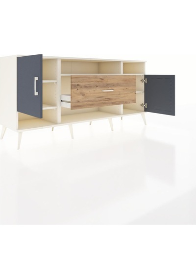 Hyperion Konsol 5 Raflı Tek Çekmeceli 2 Kapaklı 176x44x83 Aytaşı-antrasit/çam Antrasit/çam Hyperion Konsol 5 Raflı Tek Çekmeceli 2 Kapaklı 176x44x83 Aytaşı-antrasit/çam Antrasit/çam