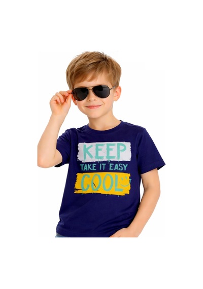 İrem Çocuk Giyim Erkek Çocuk Keep Cool Yazı Desenli Lacivert Renk Kısa Kol Tişört Lacivert İrem Çocuk Giyim Erkek Çocuk Keep Cool Yazı Desenli Lacivert Renk Kısa Kol Tişört Lacivert