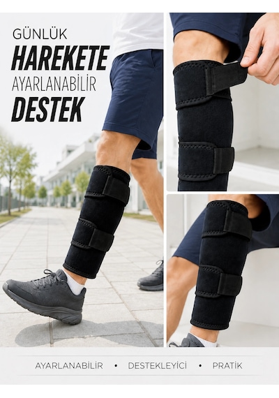 Trendexa Mey İthalat Ayarlanabilir Alt Baldırlık Baldır Destekliği Çift Bantlı Spor Ve Günlük Kullanım