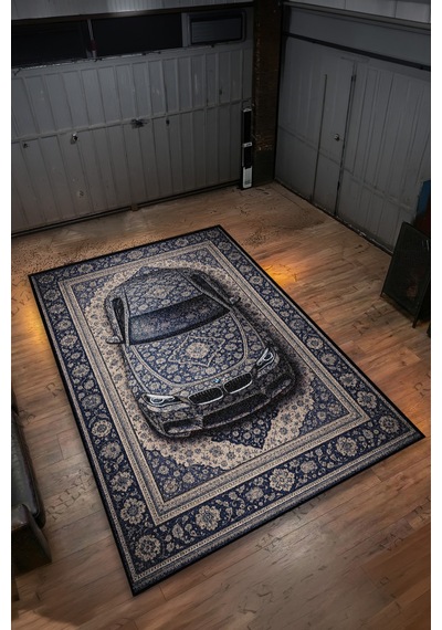 Bmw F10 Araba Desenli Halı Dijital Baskı Yıkanabilir Kaymaz Taban Leke Tutmaz Çok Renkli5
