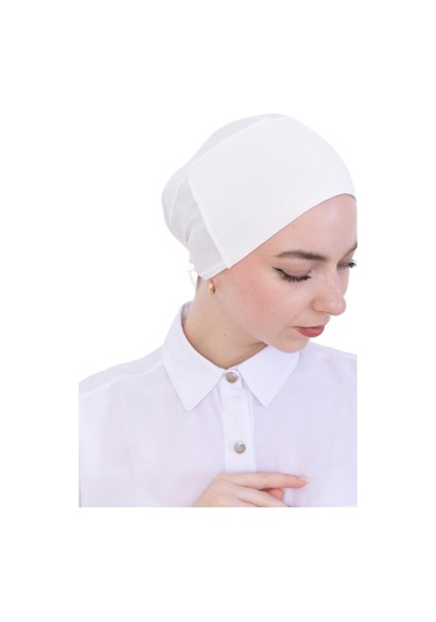 Modish Group Pratik Bone Pamuklu Tesettür İç Bone, Başörtüsü İçin Hazır Viskon Şapka, Namaz Günlük Kullanım İçin Krem
