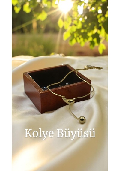 Su Damlası Moden Kadın Kolye 316 Paslanmaz Çelik Gold Renk Sarı