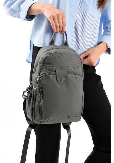 571 Collections Ultra Hafif Şik Ve Su Geçirmez Orta Boy Sırt Çantası Açık Gri Model: 571-13-9c Gri