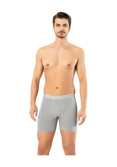 Erdem Gri Pamuk Elastan Uzun Boxer 1470 Gri